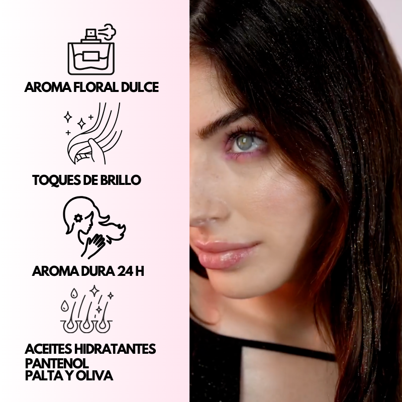 Perfume para el Cabello con Shimmer MISUCKA (100ml) - Florecer Cosmética