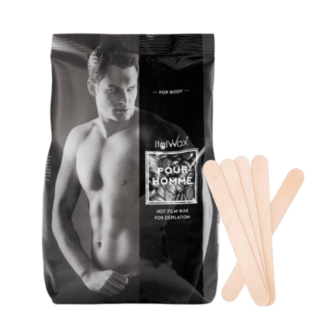 1kg Cera pour homme + 5 aplicadores rostro - Florecer Cosmética