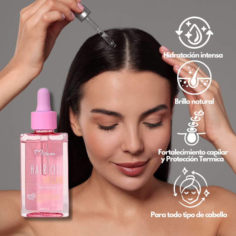 Aceite Capilar de Argán – MISUCKA (60ml) Nutrición Brillo y Protección - Florecer Cosmética