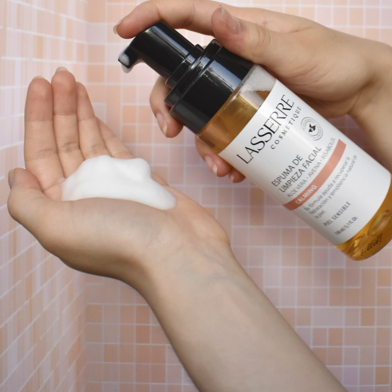 Espuma Limpiador facial Lasserre - Piel Sensible Pre depilación 150ml - Florecer Cosmética