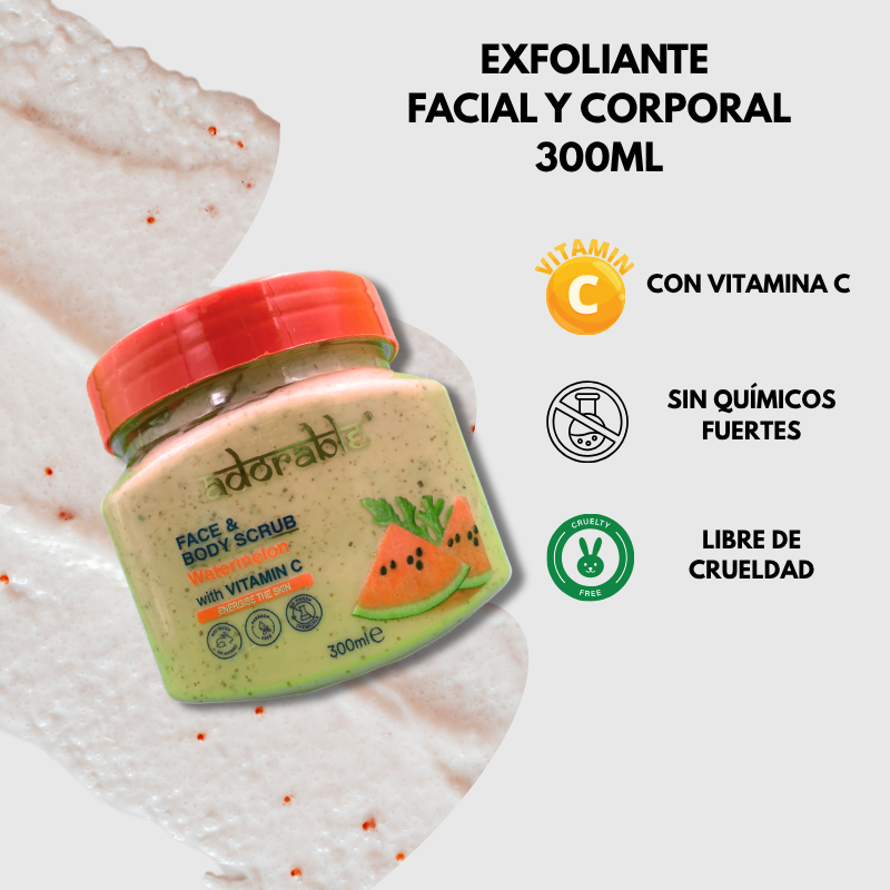 Exfoliante de Sandía con Vitamina C Piel Luminosa 300 ml - Florecer Cosmética