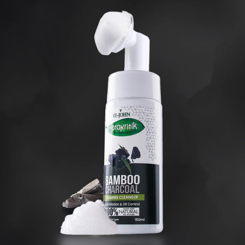 Limpiador Facial Espumoso con Carbón de Bambú – Control de Grasa y Anti-Polución (150 ml) - Florecer Cosmética