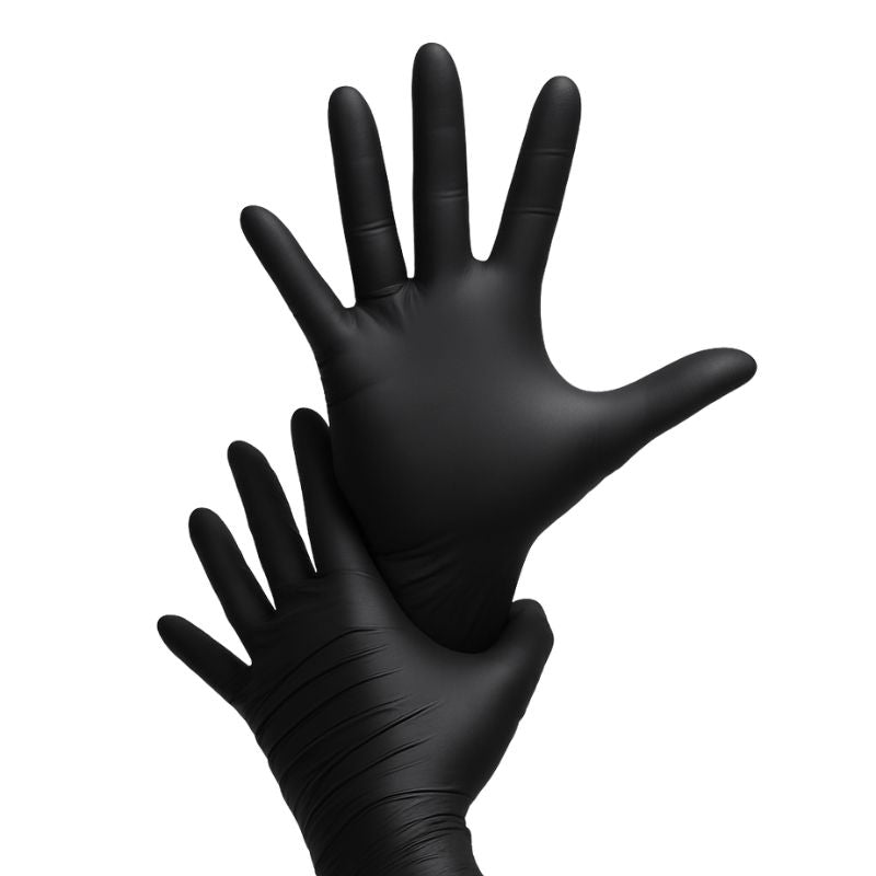 Guantes de Nitrilo Negros Texturizados – Caja 100 Unidades Libres de Látex, Alta Resistencia