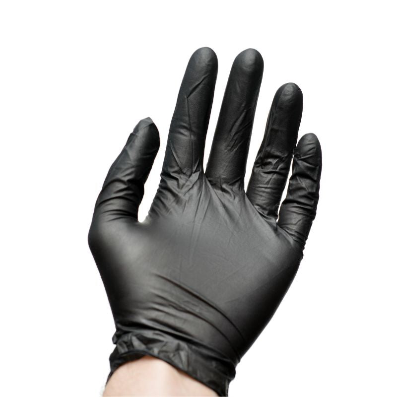 Guantes de Nitrilo Negros Texturizados – Caja 100 Unidades Libres de Látex, Alta Resistencia