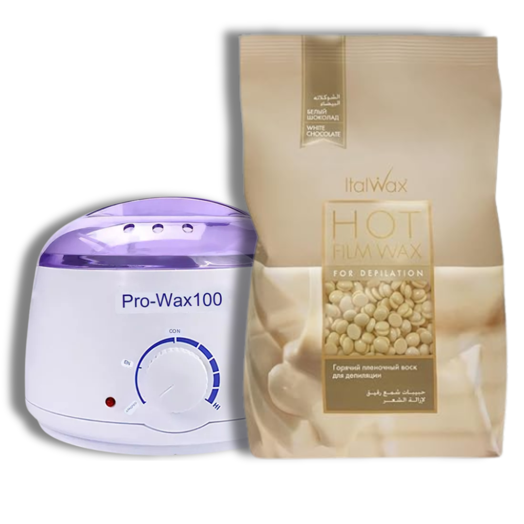 Kit 1kg Cera depilatoria Elástica Italwax a elección + olla - Florecer Cosmética