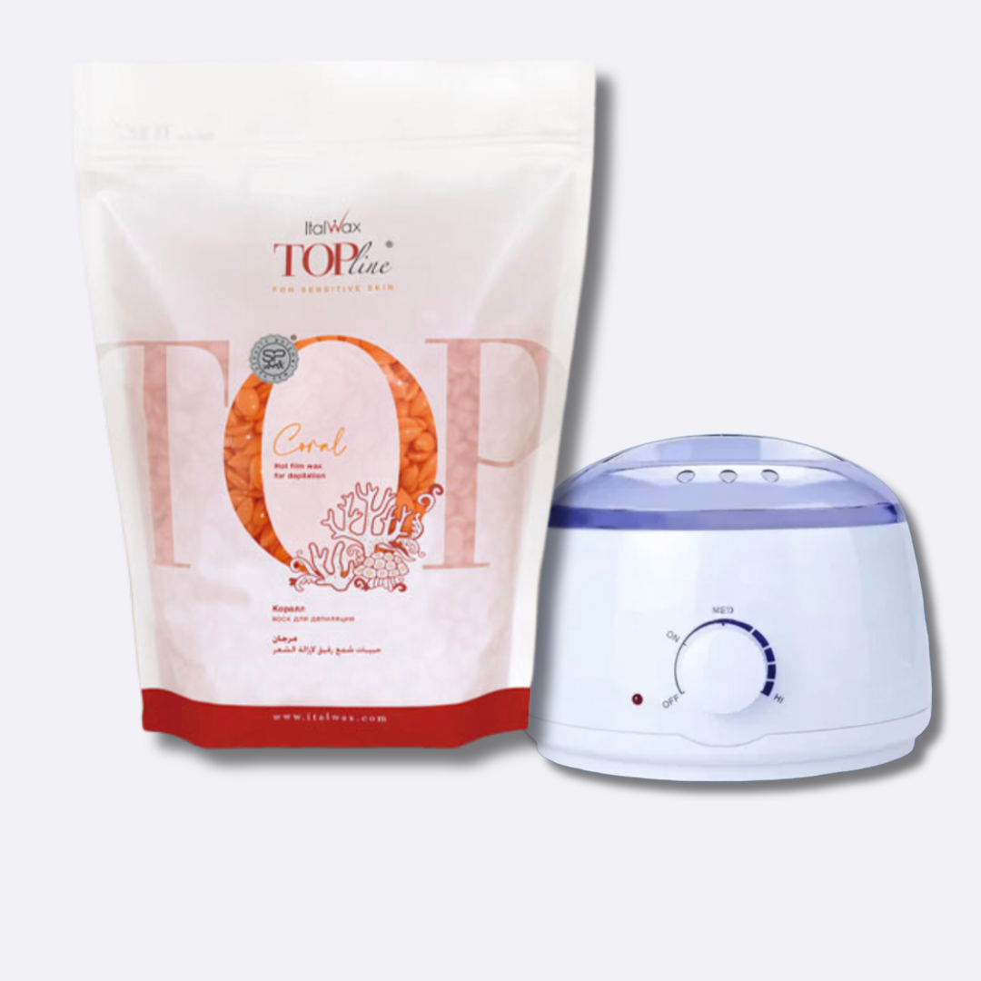 Kit 1kg Cera depilatoria Elástica Italwax a elección + olla - Florecer Cosmética