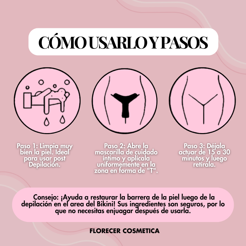 Mascarilla Vagifacial de Cuidado Íntimo Post Depilación Florecer Cosmética - Florecer Cosmética
