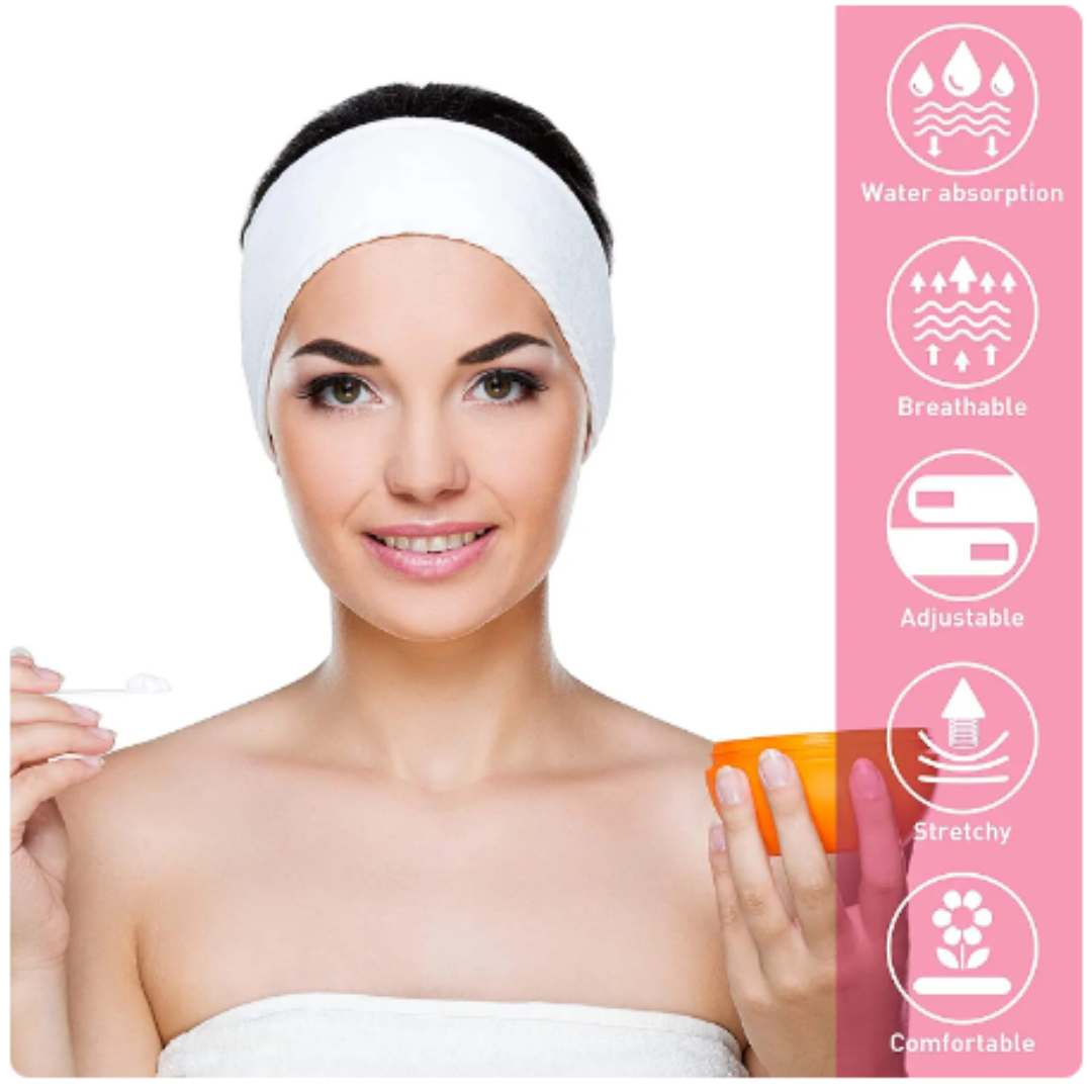 Banda para la cabeza ajustable para mujer, diadema ancha para Yoga, Spa, baño, ducha, maquillaje, lavado de cara, cosmética, accesorios de maquillaje - Florecer Cosmética