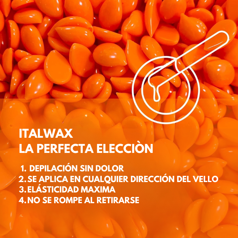 Cera depilatoria Italwax Coral Piel Sensible - Florecer Cosmética