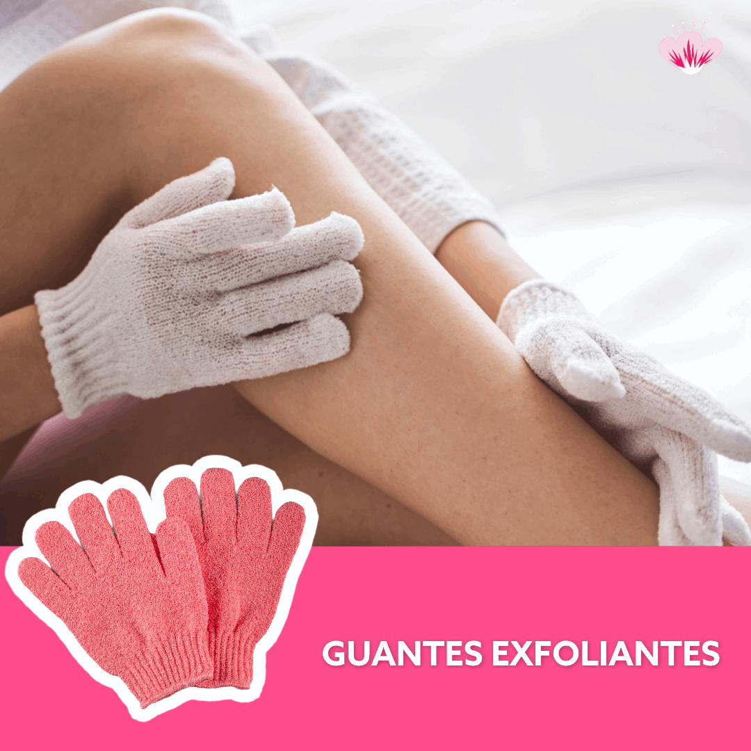 Guantes exfoliantes (1 par) - Florecer Cosmética