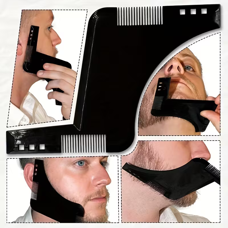 Peine Plantilla de Peinado y Modelado de Barba Profesional – Peine para Barba y Cabello Facial 2 en 1 (Copia) - Florecer Cosmética