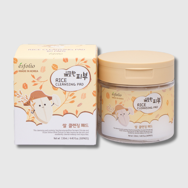 Pads de Limpieza Facial Corena Esfolio con Arroz Fermentado
