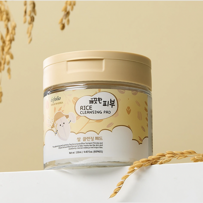 Pads de Limpieza Facial Corena Esfolio con Arroz Fermentado