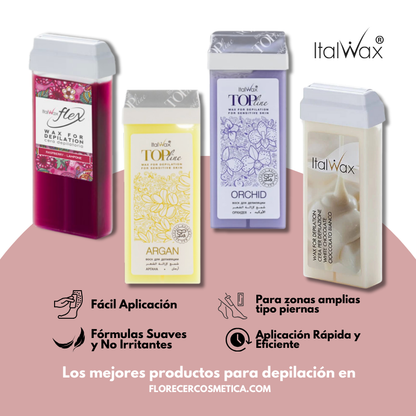 Cartucho Cera Roll-On Chocolate Blanco Italwax (Profesionales)
