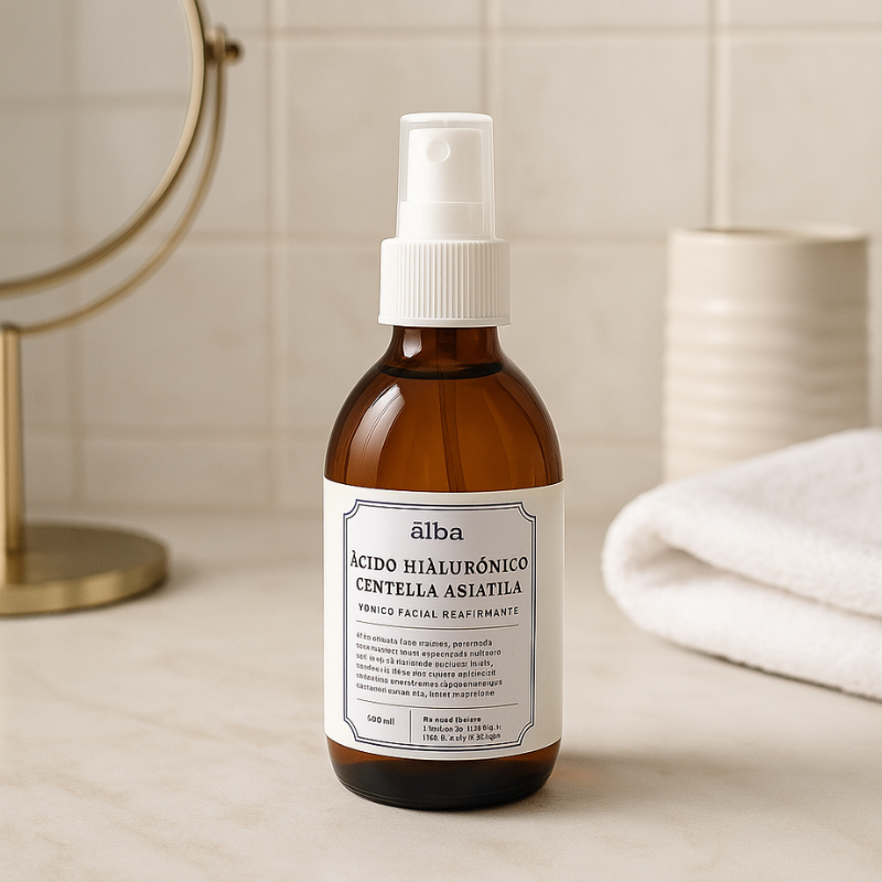 Tónico Facial con Ácido Hialurónico y Centella Asiática – Hidratación y Cuidado Natural (200 ml) Post Depilación