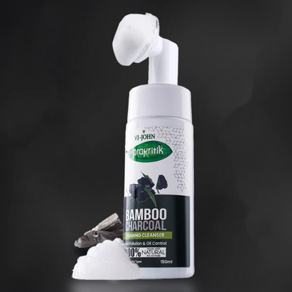 Limpiador Facial Espumoso con Carbón de Bambú – Control de Grasa y Anti-Polución (150 ml)