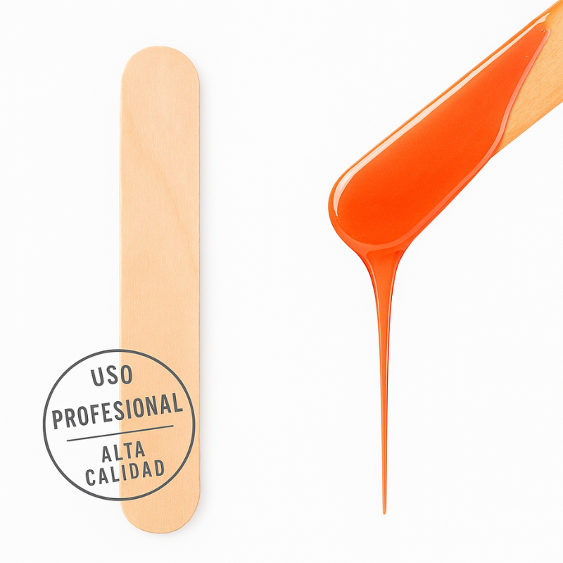 Aplicadores de Madera Paletas desechables 20 cm Espátulas para Depilación y Uso Estético