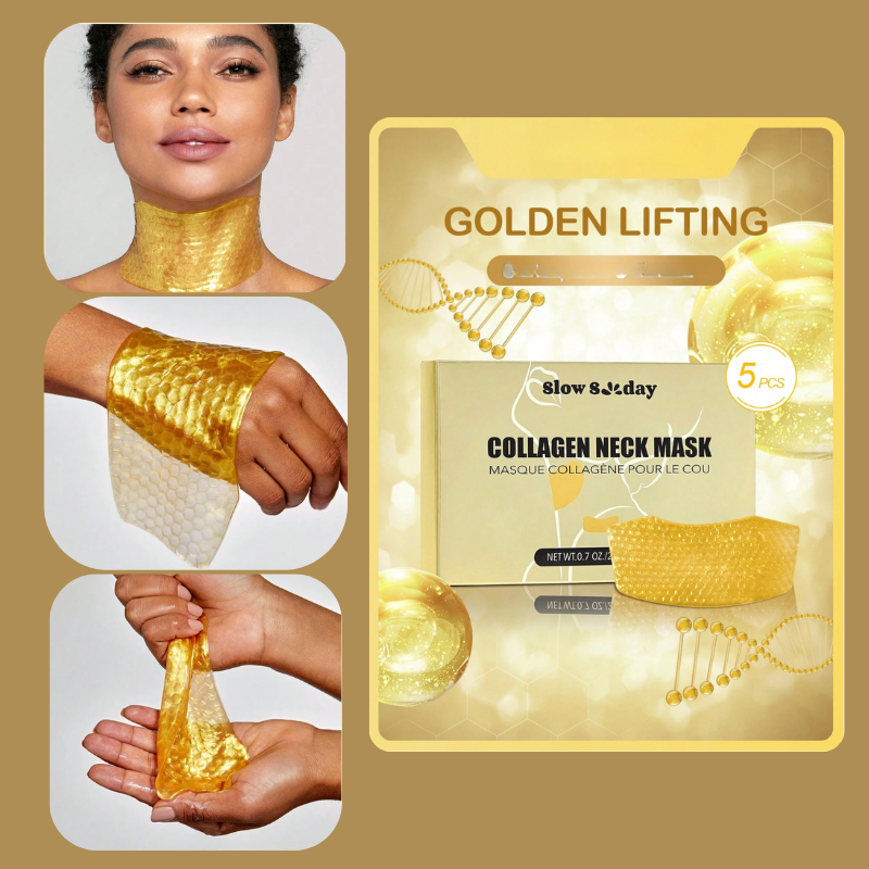 Mascarilla de Colágeno para Cuello con Oro 24K – Hidratación y Firmeza Premium