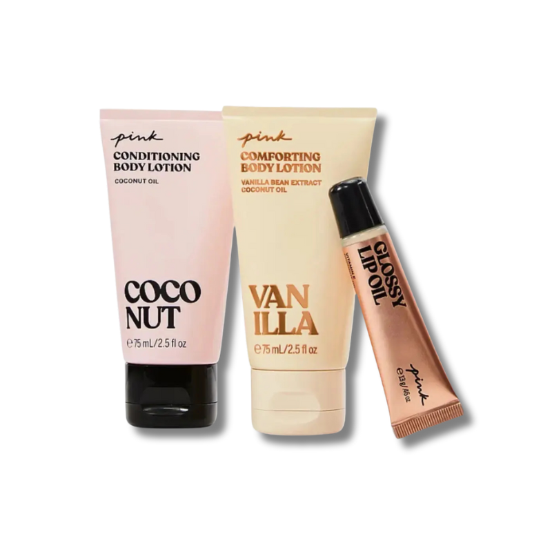 Set de Regalo Pink Festive Confort Victorias Secret - 3 Piezas - Florecer Cosmética