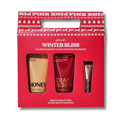 Set de Regalo Pink Winter Bliss Victorias Secret - 3 Piezas - Florecer Cosmética