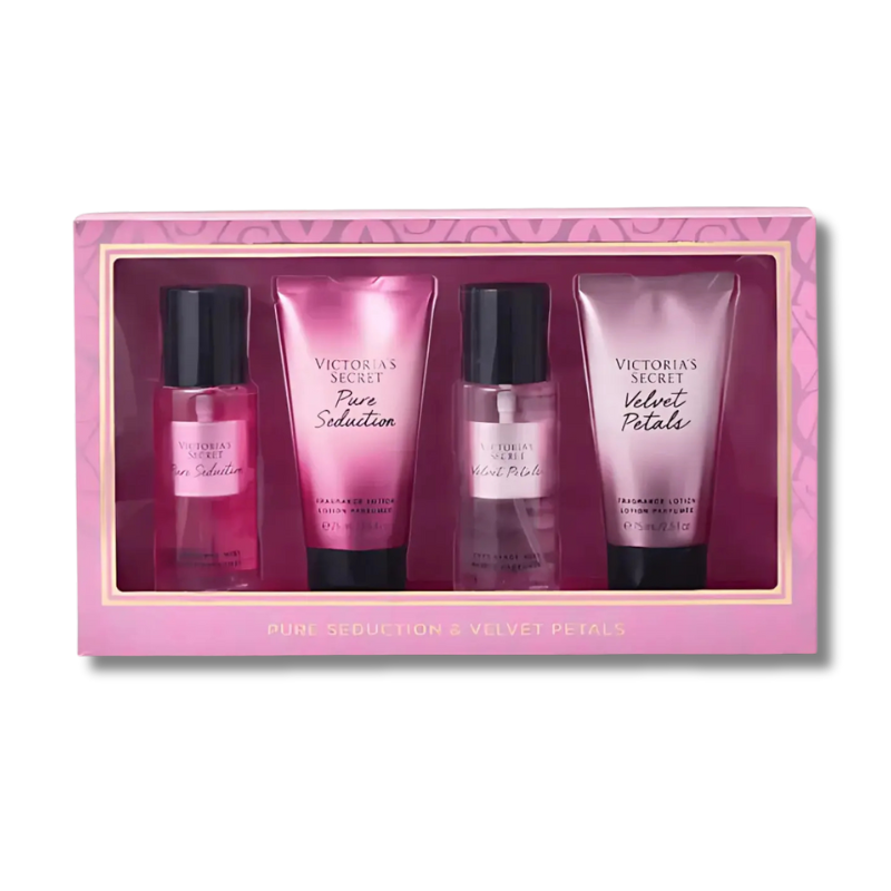 Set de Regalo Duo Pure Seduction y Duo Velvet Petals - 4 Piezas - Florecer Cosmética