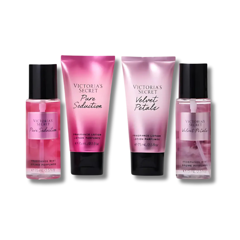 Set de Regalo Duo Pure Seduction y Duo Velvet Petals - 4 Piezas - Florecer Cosmética