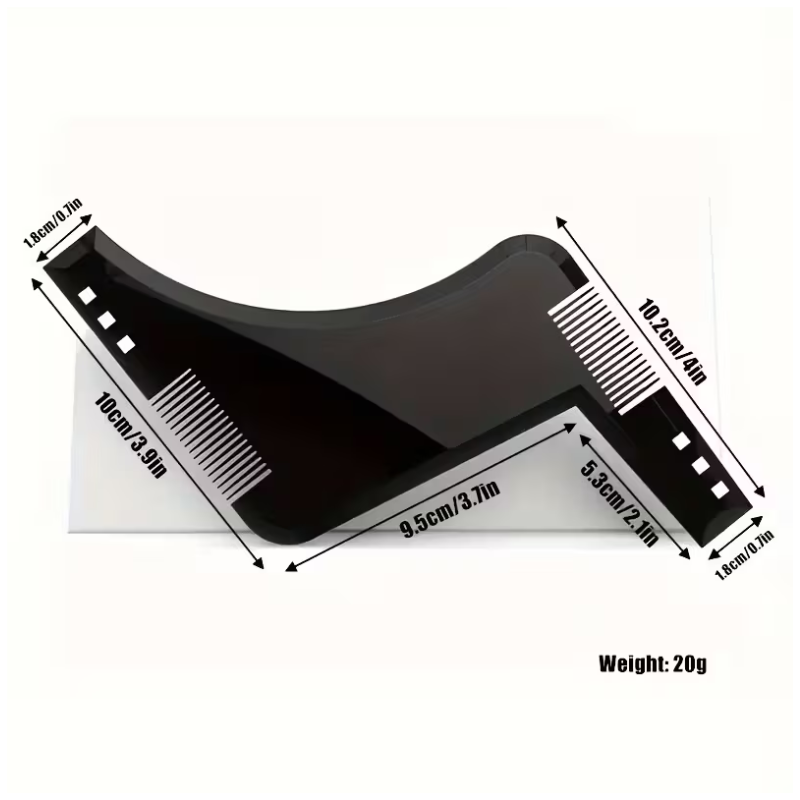 Peine Plantilla de Peinado y Modelado de Barba Profesional – Peine para Barba y Cabello Facial 2 en 1 (Copia) - Florecer Cosmética