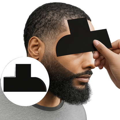 Kit de Plantillas de Precisión para Barba y Corte Cabello Barbería (2 Piezas) - Florecer Cosmética