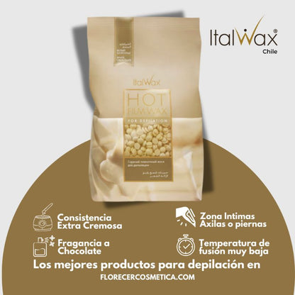 Cera Elastica Cremosa Chocolate Blanco 1kg- (Profesionales) - Florecer Cosmética