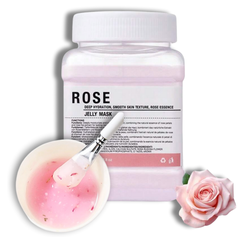 Jelly Gel Mascarilla de Rosas en Polvo   – Hidratación y Luminosidad para tu Piel - Florecer Cosmética