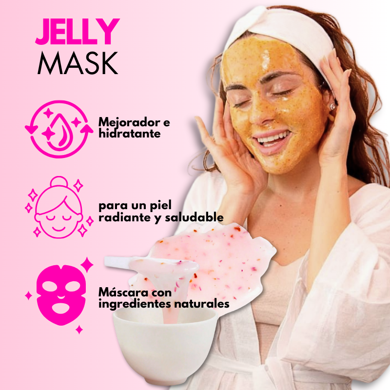 Jelly Gel Mascarilla de Rosas en Polvo   – Hidratación y Luminosidad para tu Piel - Florecer Cosmética