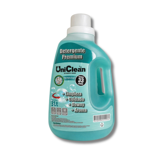 Detergente Líquido Premium UniClean 3L | Máxima Limpieza, Suavidad y Aroma