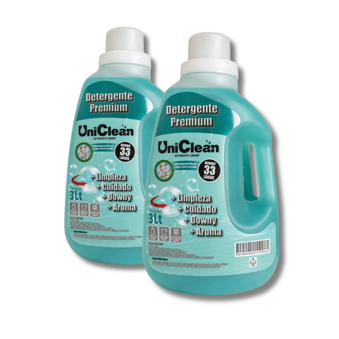 Detergente Líquido Premium UniClean 3L | Máxima Limpieza, Suavidad y Aroma