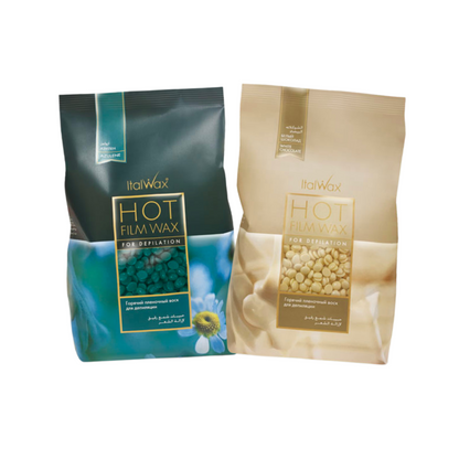 Set 2 kilos de cera: chocolate y azuleno - Florecer Cosmética