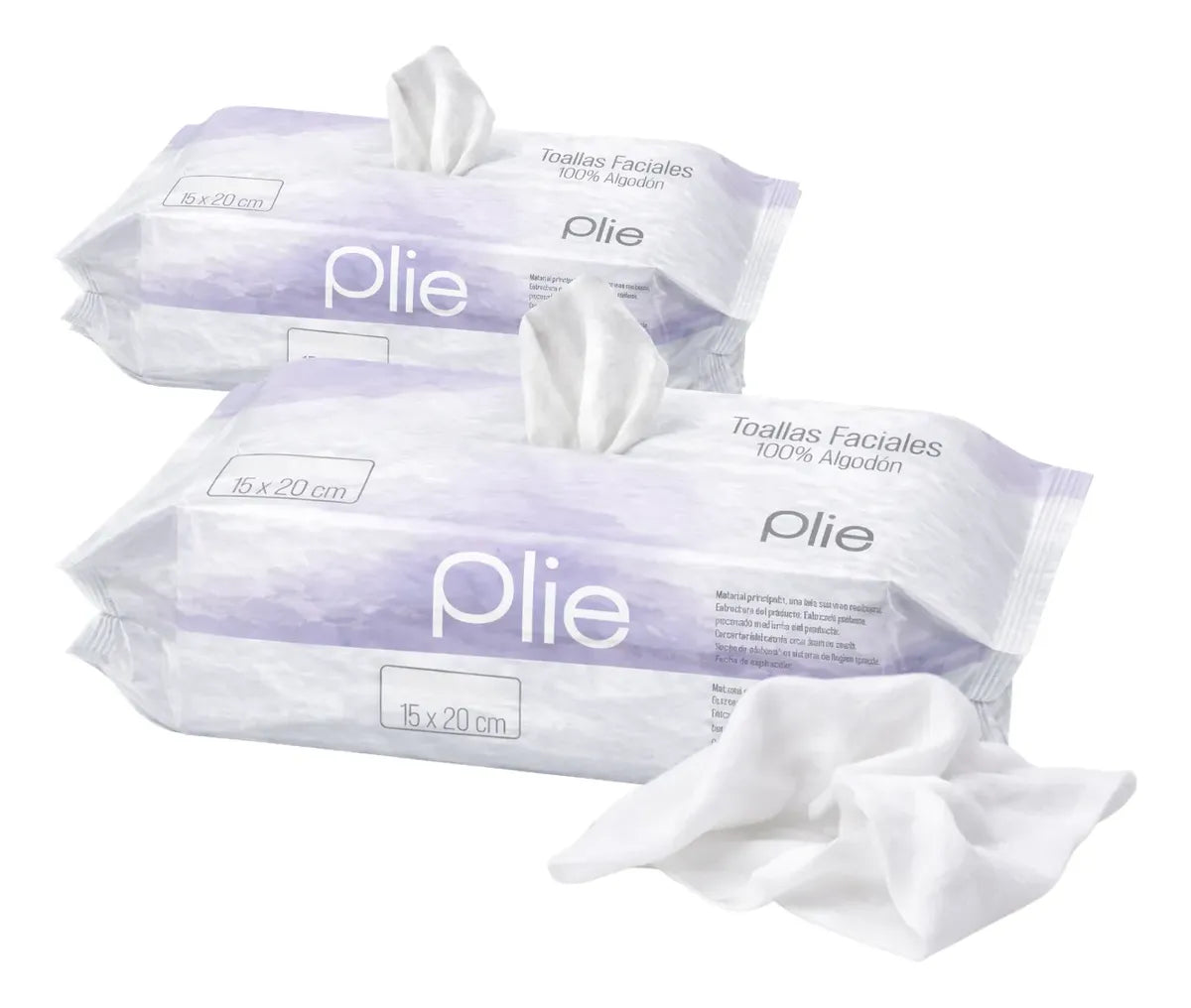 Toallitas 100% algodón  Desechables para el Rostro – Limpieza suave, higiénica y efectiva 50 pcs