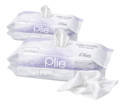 Toallitas 100% algodón  Desechables para el Rostro – Limpieza suave, higiénica y efectiva 50 pcs