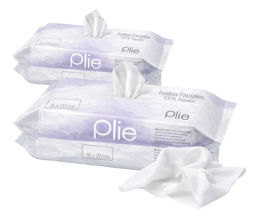 Toallitas 100% algodón  Desechables para el Rostro – Limpieza suave, higiénica y efectiva 100 pcs