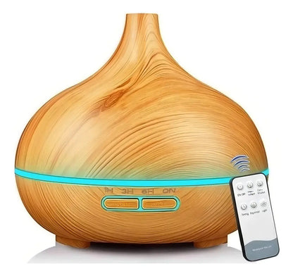 Humidificador Aire Rgb 500ml Humidicador Difusor Aire Aromat Color MADERA CLARO
