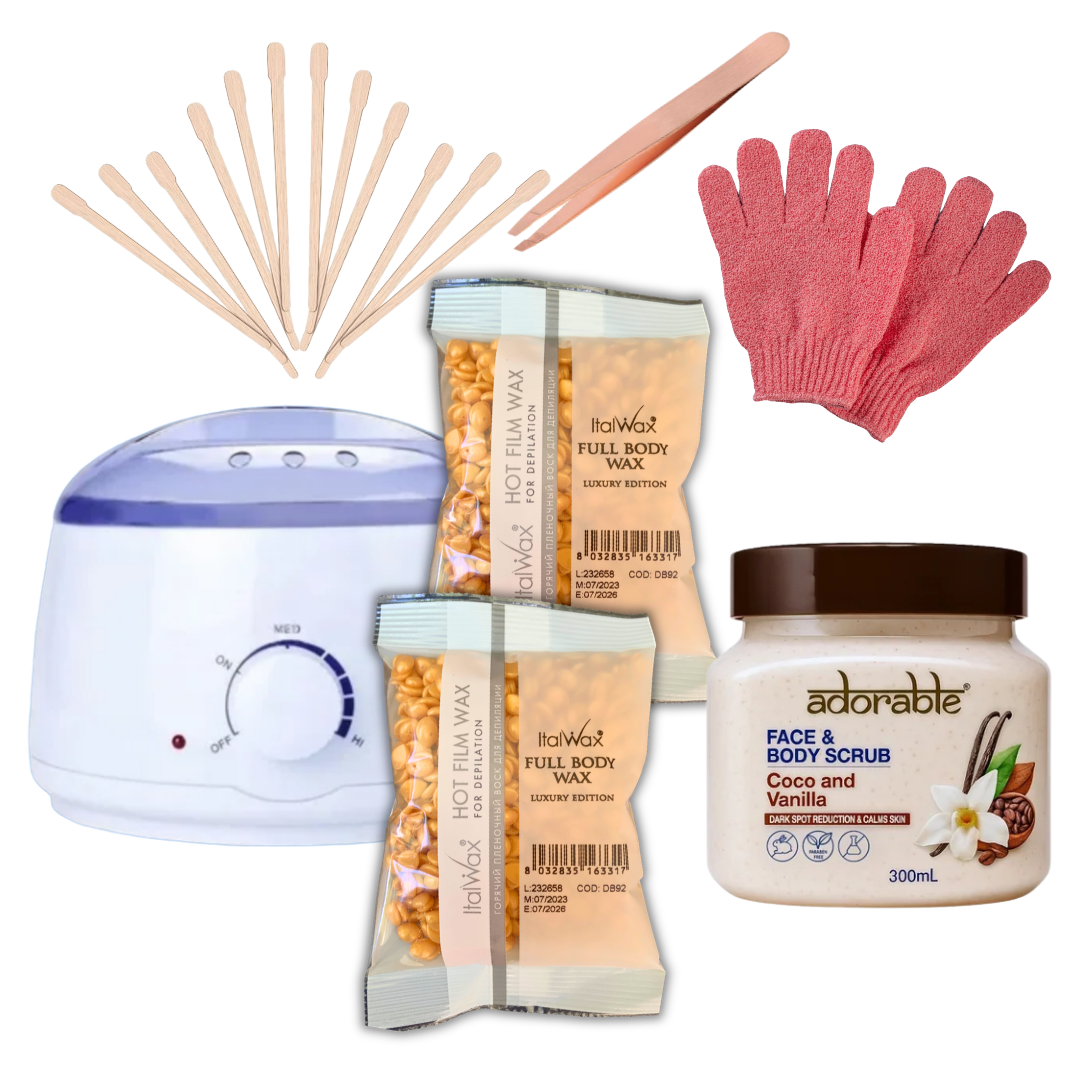 Pack Inicial Lujo y Depilación en Casa con Cera Oro Italwax