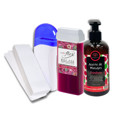 Pack Roll On 1 Cartucho + Aceite Post Depilacion Bandas Estándar - Florecer Cosmética