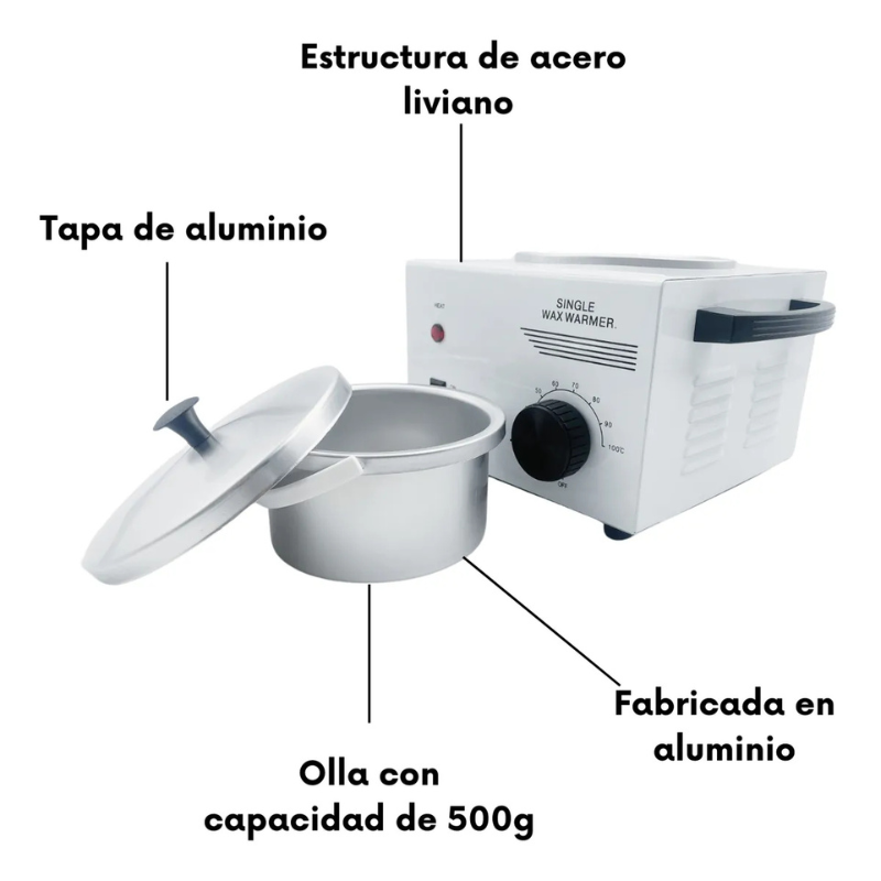 Olla Profesional de cera depilatoria 500g
