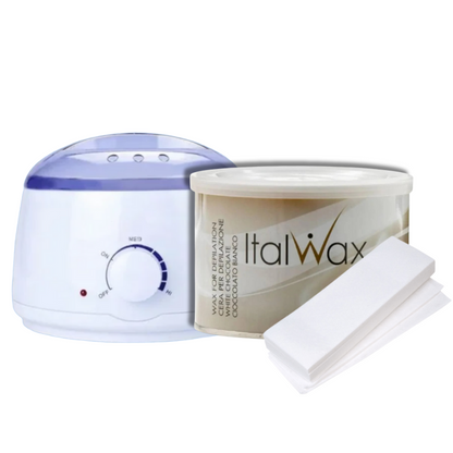 Kit 1kg Cera depilatoria Elástica Italwax a elección + olla - Florecer Cosmética