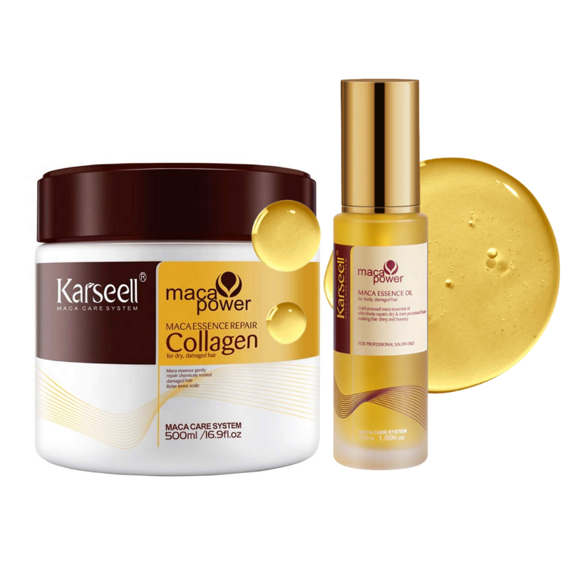 Pack Karseell Mascarilla Capilar Colágeno + Aceite de argán marroquí para Restaurar el cabello - Florecer Cosmética