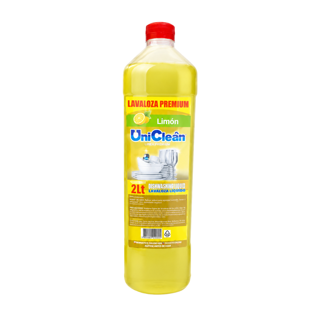 Lavaloza Líquido Premium UniClean 2L | Alto Poder Desengrasante y Eliminador de Olores