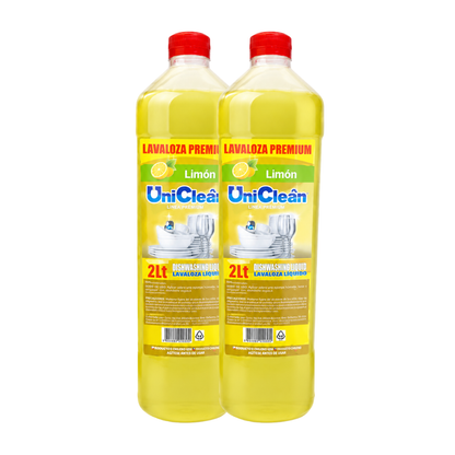 Lavaloza Líquido Premium UniClean 2L | Alto Poder Desengrasante y Eliminador de Olores