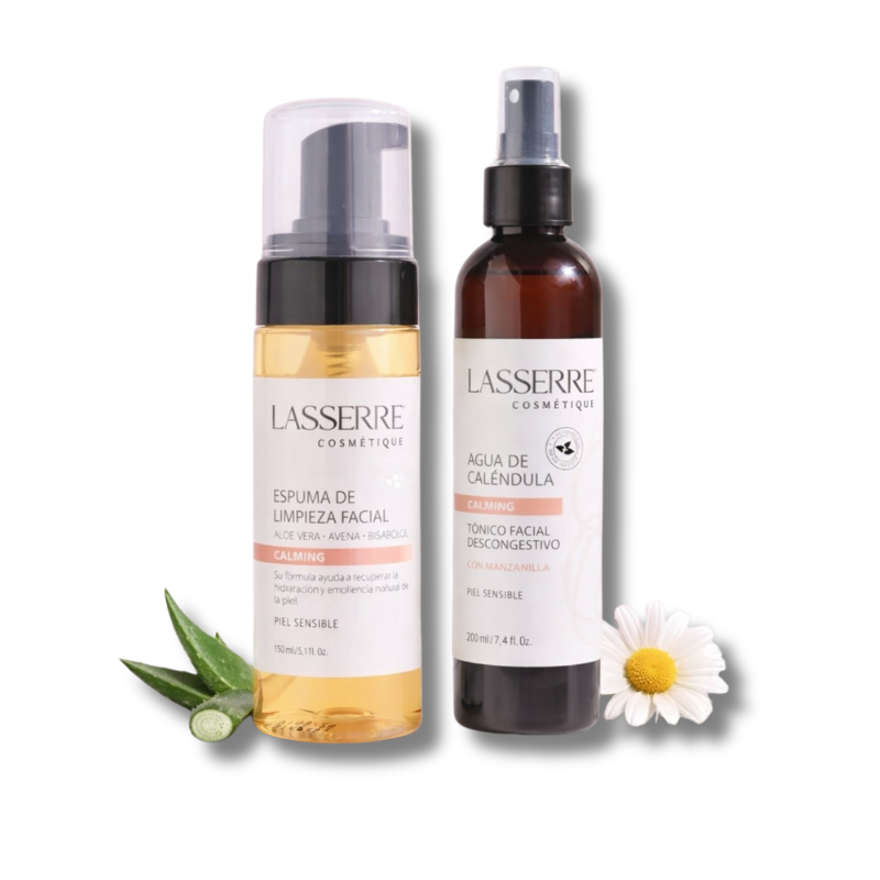 Pack pre y post depilación facial premium Limpia y calma