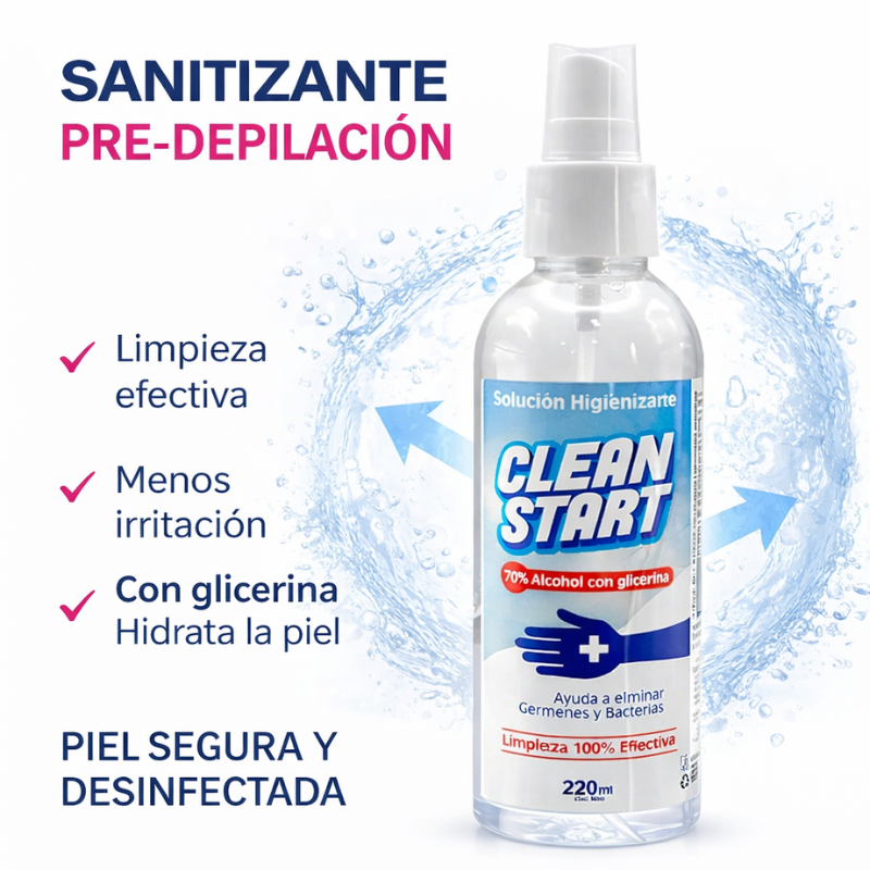 Desinfectante Pre Depilación Limpieza Protección e Hidratación de la Piel